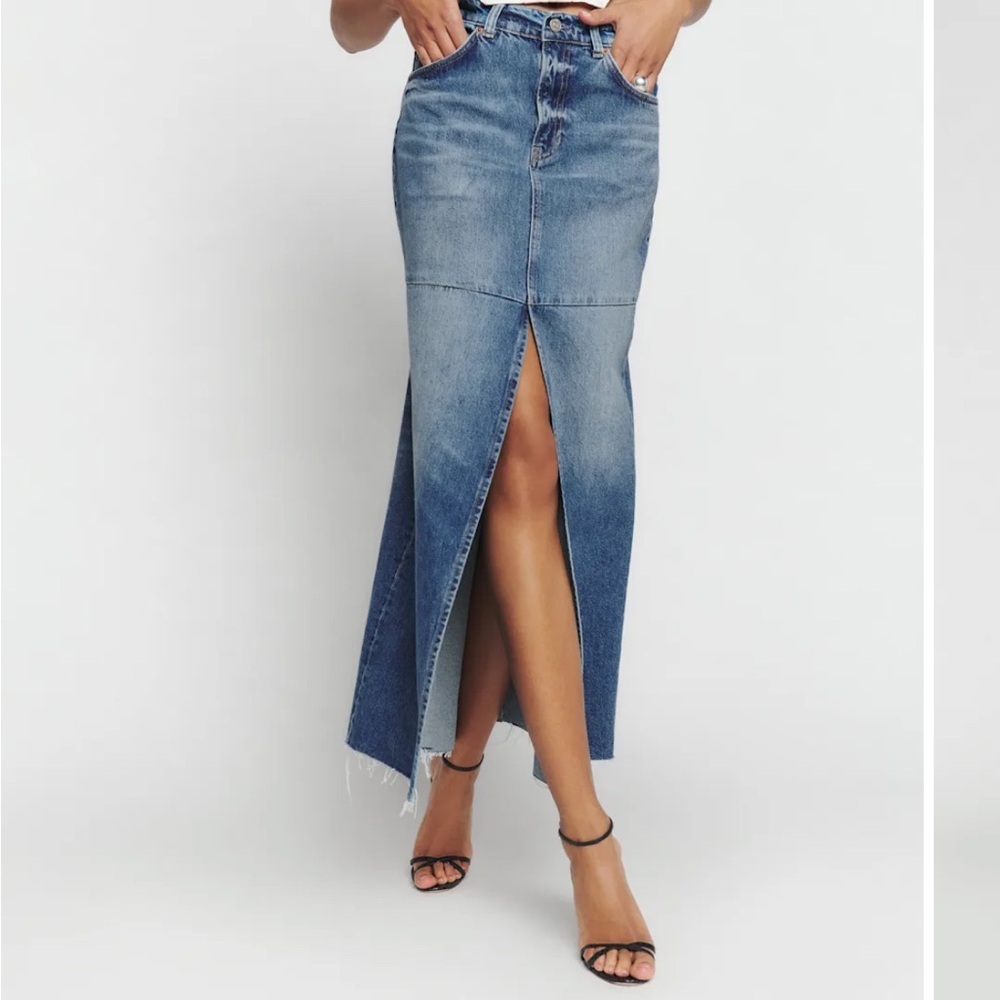 TAZZ REFORMATION MAXI DENIM SKIRT